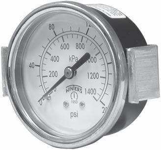 PEU Economy Panel Mounted Gauge Economy Description & Features: Most economical pressure gauge used for panels 1.5 (40mm) to 2.