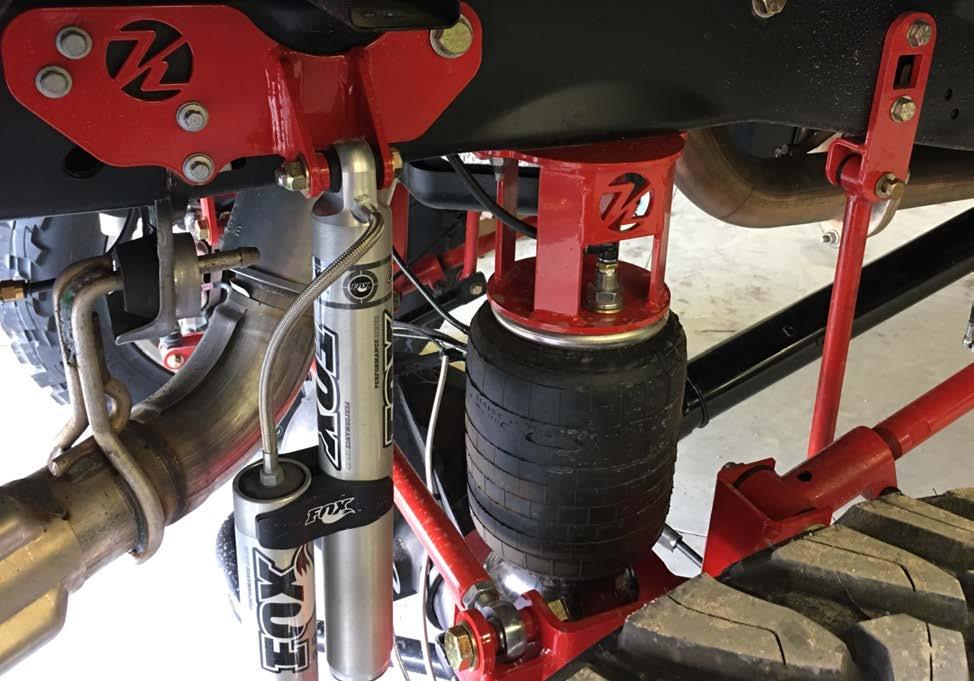12. With the install is nearly complete, inflate the air bags set to 12 (measure between the upper and lower air bag mounts) and the upper trailing arm