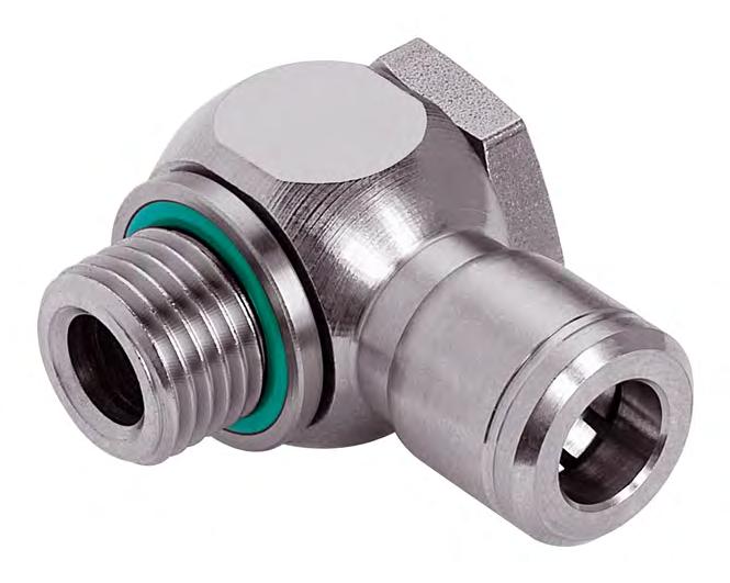 Plug connectors made of stainless steel and 1 seal All-round fittings made of stainless steel 5 Plug connectors made of stainless steel and 1 seal 17 EMedia-resistant materials - For applications in