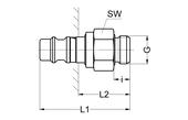 G for quick-release coupling NW SW i L1 L2 g/piece 4195-0407 G1/4 7 17 7,5 42 24 30g ACC Distributor - Whitworth pipe thread, metric thread - With 3/4/6 outlets - Material 1.4301/ 1.