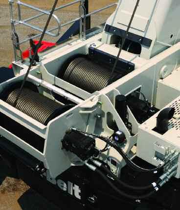 Powerful hydraulics Removable auxiliary (rear) winch has hydraulic quick disconnects For greater productivity and control,