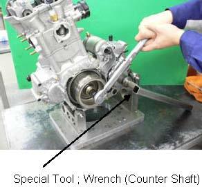 (Counter Shaft) adopted to Crankshaft for preventing rotation.