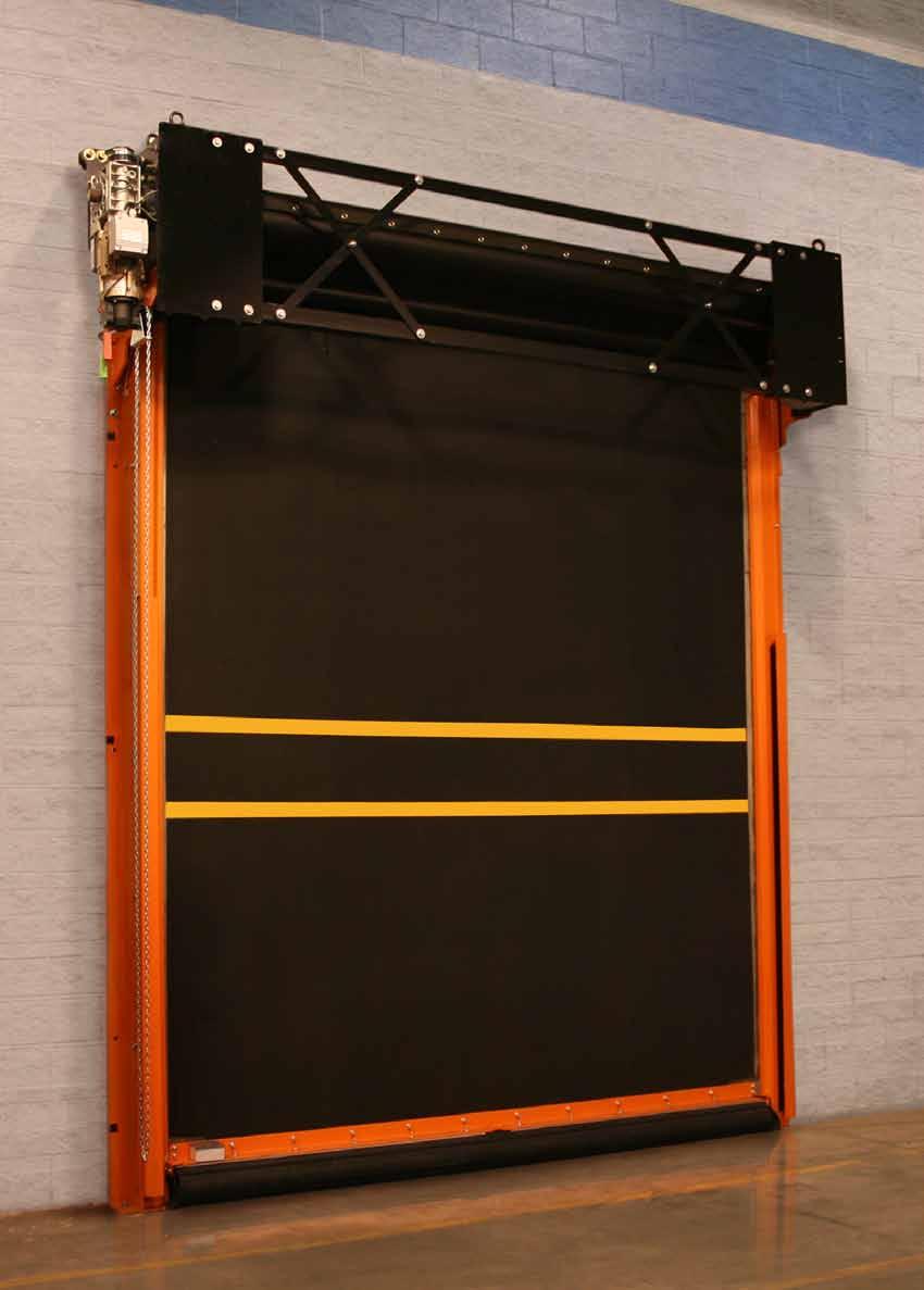 Optional: MSHA fire-resistant curtain of thick, high-tensilestrength rubber