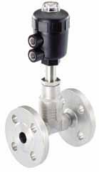 6 Bürkert ELEMENT Control heads for the integrated mounting on process valves On/Off valves Bürkert ELEMENT 17 Actuation On/Off Mechanical Optimised for cleaning and use in wet areas of hygienic