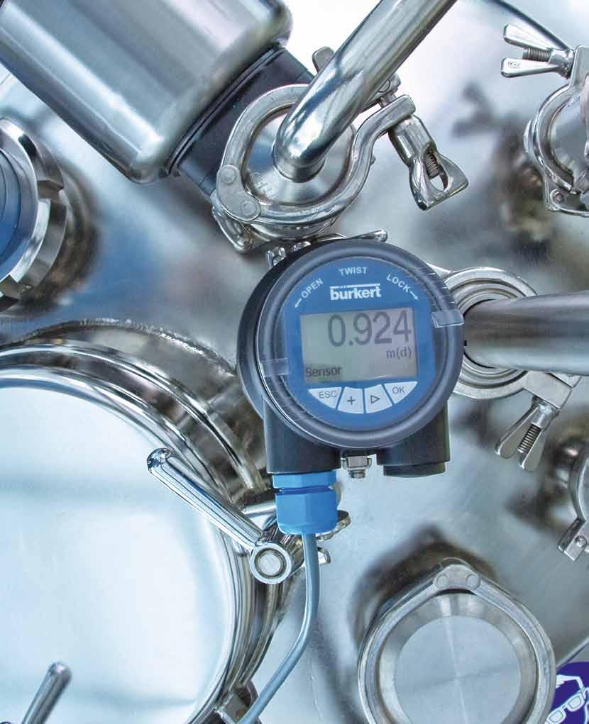 16 Bürkert ELEMENT Sensors and Transmitters With the ELEMEN transmitters the (control) loop with filling, ph, ORP, conductivity and flow measurement closes.