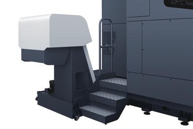 The magazine door and magazine steps are available as options for machines with a No.