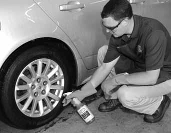 Exterior Work Clean Wheels & Tires Cleaning wheels with an acid-based wheel cleaner Wet the entire body area around the wheel wells with cool water to dilute the Wheel Cleaner should it come into