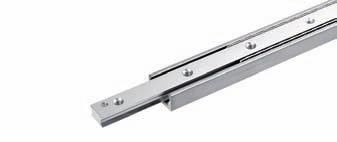 Telescopic Rail SN Partially extending telescopic rail consisting of a guide rail and a slider. This compact and simple design allows for very high load capacities.