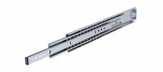 Light Rail LPS 38 Partial extension with rails made of hot-dipped galvanized steel and plastic ball cages. LFS 46 Detachable internal rail which can be released with a latch.