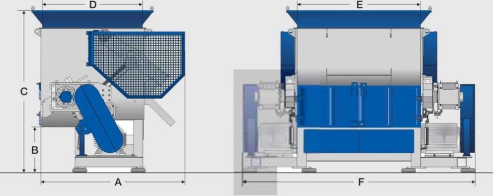 The machine is very versatile and can be used for shredding of all kinds of input materials and is well suited for different industries.
