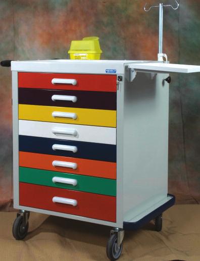 The Medisco Paediatric Trolley is colourful,