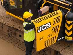 10 7 JCB s Safety Level Lock fully isolates hydraulic functions to avoid unintended movements.
