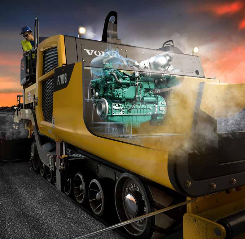 Volvo Tier 4 Final engine The Powerful, fuel efficient Volvo D8 235 horsepower (175kW) engine employs a Diesel Particulate filter (DPF) with continuous regeneration to gradually oxidize particulate