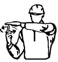 HAND SIGNALS FOR BOOM EQUIPMENT OPERATION INSTALLATION GUIDE Table D-1: Hand signals for boom operation This Signal Means This Raise