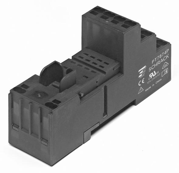 Miniature Relay PT n Easy replacement of relays on a densely packed DIN rail n No reduction of protection class or creepage/clearance with plastic retainer n Plug-in indicator- and protection modules