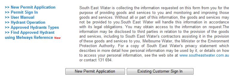 Introduction The Hydrant Permit Scheme provides permission to Companies and Individuals to draw water from hydrants & fire plugs that are managed by South East Water, SEW using the Hydrotrak System.