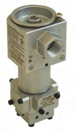 Hall sensors are used to detect the position of a driven magnet inside a Max Flow Meter. Changes in position are tracked by a microprocessor, which generates an output proportional to the flow rate.