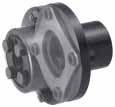 material: Plate spring SUS304 Collar Equivalent of S45C Flange hub material: Equivalent of S45C Surface treatment: Black oxide fi nish Reamer bolt material: SCM435 SFS-W Spacer material: Equivalent