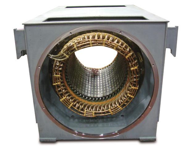 Stator It is the active magnetic static part of the motor. It consists of a core of pressed steel laminations in which slots the coils forming the stator winding are inserted.