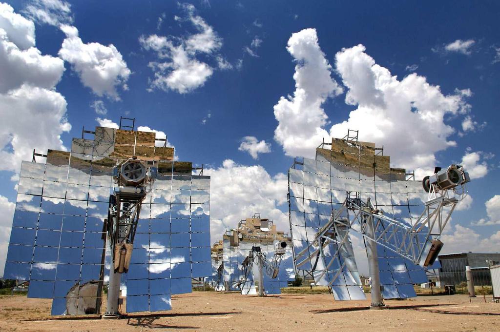 The two images below show solar power being generated using a