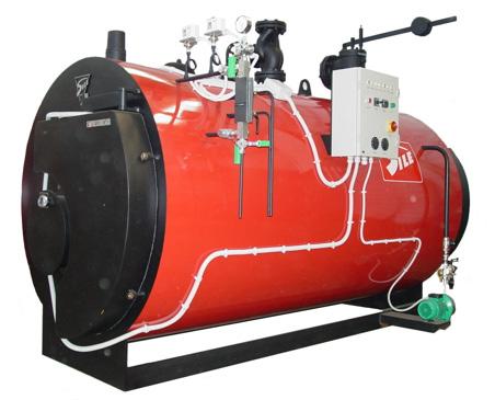PVM B.P. STEAM - 3 REAL PASS Packaged steam generators pressurized at low pressure, horizontal semifixed type, reverse flame furnace with three pass smoke tubes, two of them in the smooth tubes.