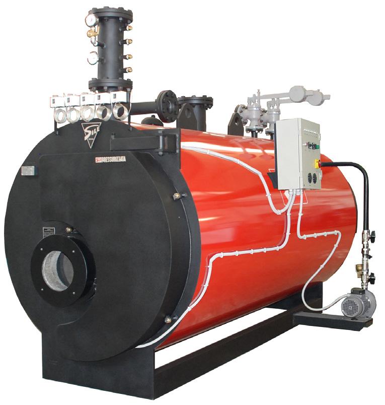 PAS-M OVERHEATED WATER - 3 REAL PASS Packaged overheated water generators pressurized at low pressure, horizontal semifixed type, with three pass smoke tubes, two of them in the smooth tubes.