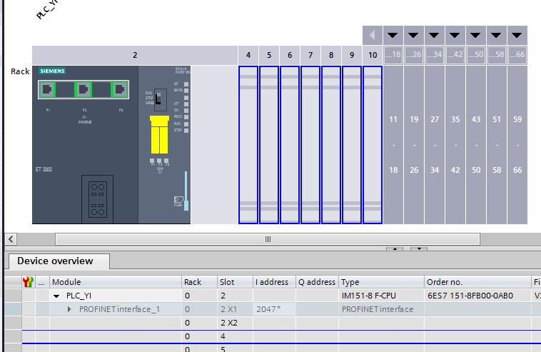 If you have a Power supply, then this can be configured in slot 1. Slot 3 is reserved for an Interface Module (IM), e.g. if you need additional Profinet ports, etc.