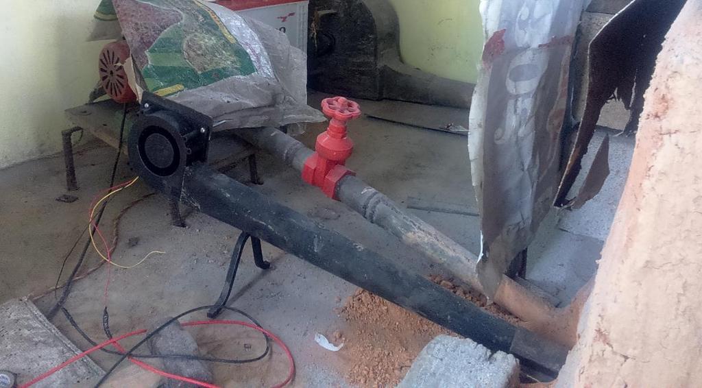 6 Coupling pipe: Coupling pipe required to connect the output of the DC blower to blacksmith forge was fabricated in a local workshop at Karkala for pilot installations (15 sites).