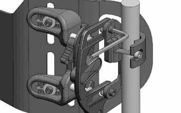 Use the index marks provided (Illustration 9) to center the back shell on the pin brackets. Tighten the height and width adjustment screws securely.