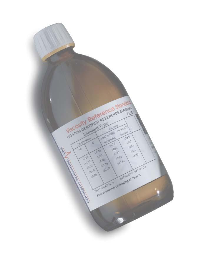 Viscosity Standards Paragon ISO 17025 / ISO Guide 34 dual certified viscosity standards are for the calibration and verification of glass capillary viscometers and other viscosity measuring equipment
