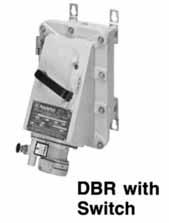 Class II, Div. 1 and 2 Groups F*,G Class III NEMA 3,3R,4,4X,5,9F*G DBR Receptacles with Disconnect Switch or with Circuit Breaker: 30, 60, and 100 Amp; Dust-Ignitionproof Weatherproof Spring Cover.