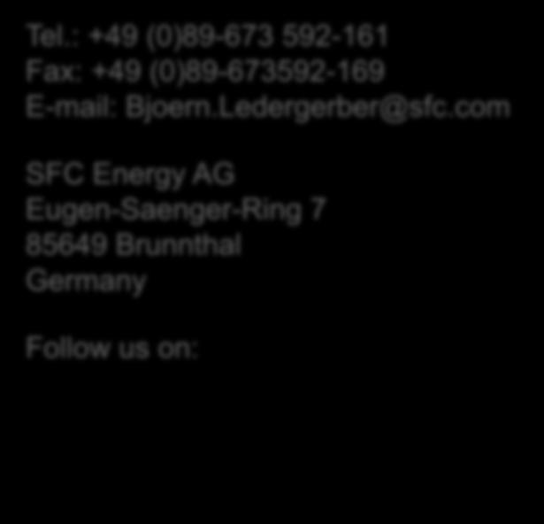 Thank you for your attention! Stephan Laistner Product Specialist Off-Grid Energy Solutions Tel.
