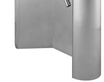 The inside of the cabinet contains two interior mounting tubes that allow the turnstile to be installed without the use of visible anchors, bolts or fasteners.