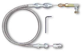 Throttle Cables Hi-Tech Throttle Cable All Lokar Throttle Cables are available in either stainless steel braided housing or black housing.