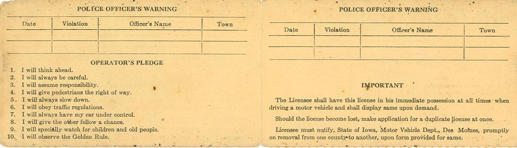 1932 - Driver s license