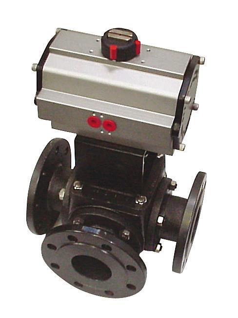783-786 3-WAYS BALL VALVES WITH ADA ACTUATOR MAIN CHARACTERISTICS The three-ways flanged ball valve type 783-785 à brides is dedicated to the mixing or deviating functions in process of fluids.