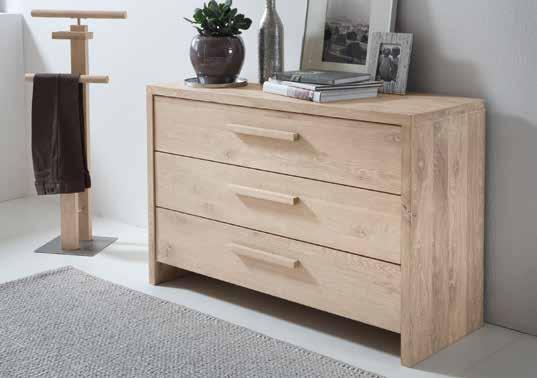 7 140, 160, 180, Cessa Kommode commode chest of drawers 120/48/80 Cubo Nachttisch table de nuit side table 60/46/43 Ausführungen exécutions executions Alle Holzteile in Wildeiche weiss, gebürstet,