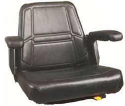 API # 39929002 Square Low Back Seat with slide adjusters & vinyl cover contoured cushions for water drain off no armrests or suspension Log Skidders - Early 200 Series Timberjack machines also can be