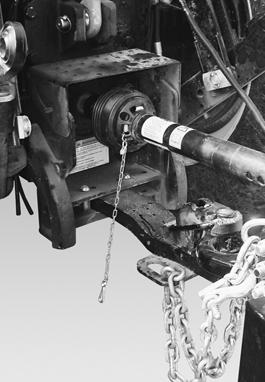 NOTE: The PTO driveline must have a means to retain it to the PTO shaft on the tractor. Do NOT exceed 540 RPM PTO if equipped with chain drive.
