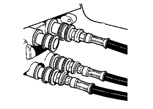 Operation - 3" Backsaver Auger Connecting Hydraulic Hoses To Connect: Figure 88 HIGH PRESSURE FLUID HAZARD To prevent serious injury or death from high pressure fluid: Relieve pressure on system