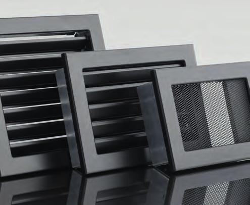 V GRILLES V series of ventilation grilles bring both aesthetics an highest quality to the fireplace casing.