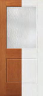 4 AVANTGUARD FIBERGLASS Black Walnut Cherry Spanish Cedar SIERRA Belleville doors shown painted beige.