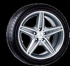5 J x 18 ET 28 Tire: 285/35 R18 also available in silver, high-sheen AMG floor mats Embroidered with AMG