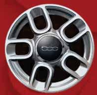 Includes 4 single wheels 50901666 and 4 centre caps 51884863. Not suitable for snow chains.