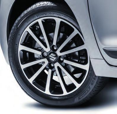 Alloy Wheels WHEELS WITH ATTITUDE Accessorise your new Baleno with a set of eye-catching alloys, guaranteed to turn heads as easily as the Baleno