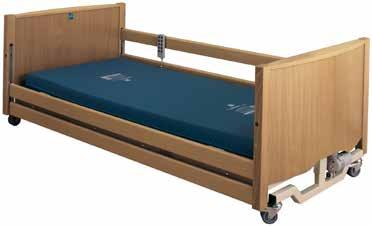 Bradshaw low nursing care bed Electrically operated profiling bed. Electrically operated variable height of 19cm to 61.
