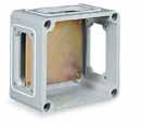TAIS series Interlocked sockets with increased security Thermosetting (GRP) heavy duty Boxes in thermosetting (GRP) for compositions of socket boards IP67 Blind flanges flat, in thermosetting (GRP),