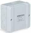 PH series Junction boxes with knockouts Thermoplastic standard uses Conformity to standards Material IEC/EN 60670-1 Technopolymer Junction boxes moulded, with knockouts IP65 Protection rating (IP as