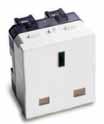 installable modules Colour 27 1 RAL 7035 grey 630021 20 2 module support for installation on EN 50022 rail of domoter devices Pole number Type Module number Domestic socket British