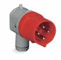 CEE series High performance plugs and sockets Reinforced thermoplastic heavy duty Plugs 90 angled, with cable gland for heavy duty 50-60Hz IP44 Wall mounted inlets 90 angled, for heavy duty 50-60Hz